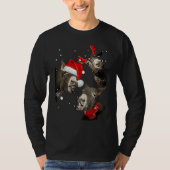 Donkey cute xmas santa tシャツ (正面)