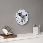 Donkey Design ラウンド壁時計<br><div class="desc">This donkey design wall clock is a timekeeping device designed to hang on a wall, serving as both a functional tool and a decorative focal point for a room. Made from acrylic and features a pre-installed backside hanging slot for easy hanging and a non-ticking design. You can customise this wall...</div>