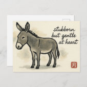 Donkey Etegami Postcard ポストカード (正面/裏面)