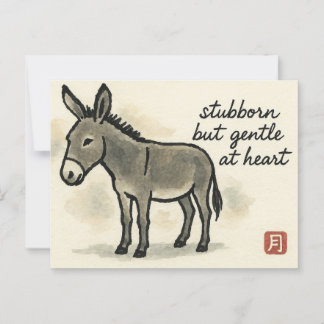 Donkey Etegami Postcard ポストカード