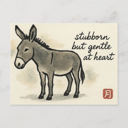 Donkey Etegami Postcard ポストカード (正面)