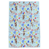 Donkey Gift Bag in Blue ミディアムペーパーバッグ (裏面)