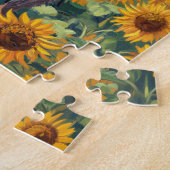Donkey in Sunflower Field Jigsaw Puzzle ジグソーパズル (側面)