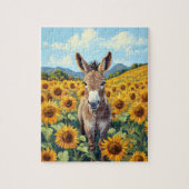 Donkey in Sunflower Field Jigsaw Puzzle ジグソーパズル (縦)