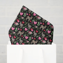 Donkey Love Valentine's Tissue Paper in Black 薄葉紙