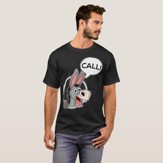 Donkey Poker Player Call  Gambling Gambler Tee  Tシャツ (正面フル)