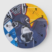 Donkey Punch Painting by Alfred Fox ラージ壁時計 (正面)