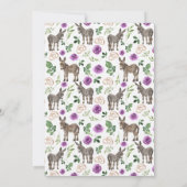 Donkey Purple Floral Wedding Invitation 招待状 (裏面)