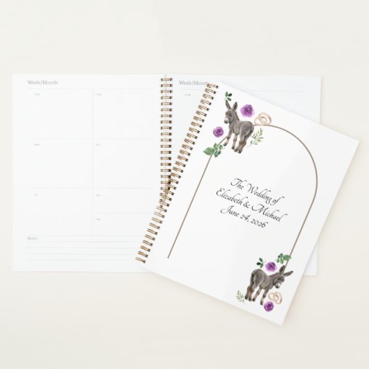 Donkey Purple Floral Wedding Planner プランナー手帳 (ディスプレー)