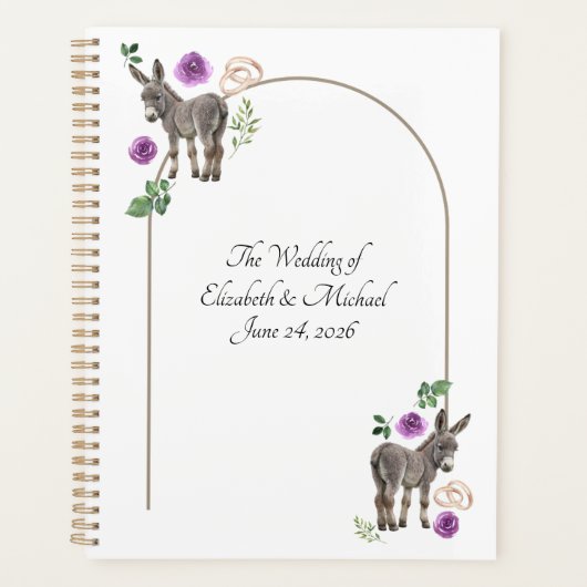 Donkey Purple Floral Wedding Planner プランナー手帳 (正面)