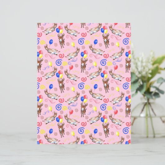 Donkey Scrapbook Paper in Pink (スタンド正面)