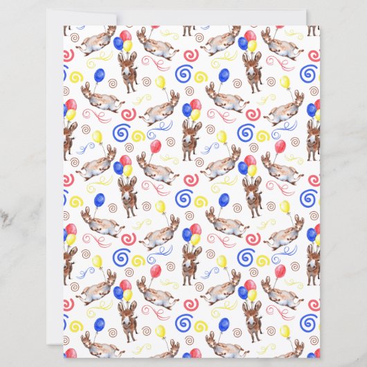 Donkey Scrapbook Paper in White (裏面)