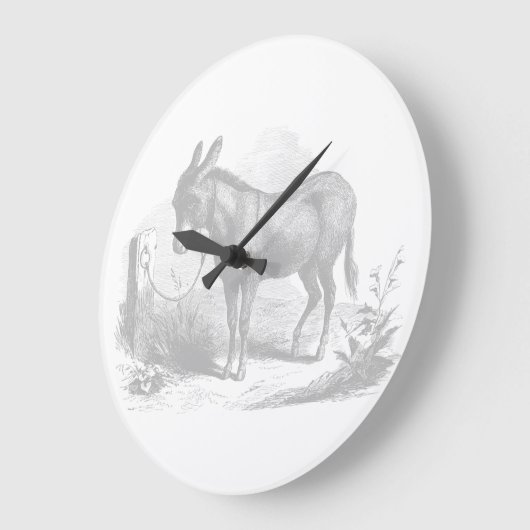 Donkey Sketch Wall Clock ラージ壁時計 (傾斜)