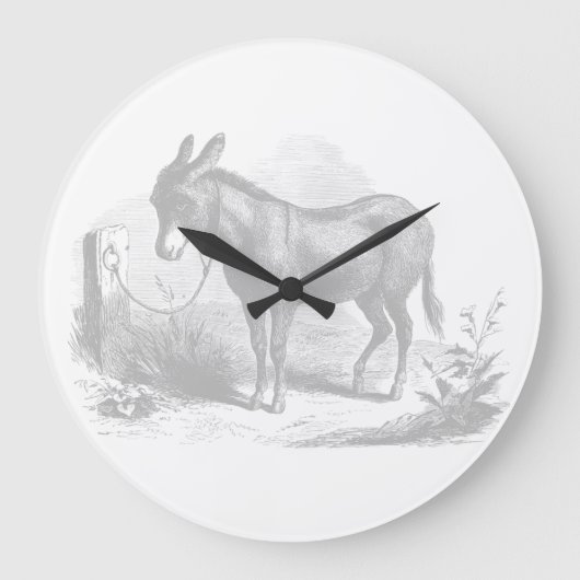 Donkey Sketch Wall Clock ラージ壁時計 (正面)