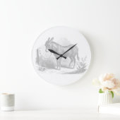 Donkey Sketch Wall Clock ラージ壁時計 (ホーム)