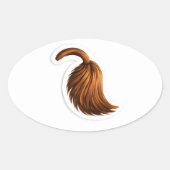 Donkey tail mini sticker sheet for party bag 楕円形シール (正面)