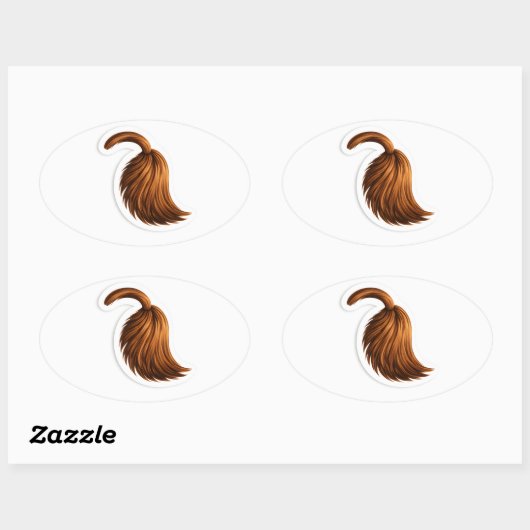 Donkey tail mini sticker sheet for party bag 楕円形シール (シート)