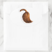 Donkey tail mini sticker sheet for party bag 楕円形シール (バッグ)