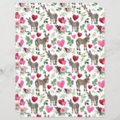 Donkey Valentines Scrapbook Paper (正面/裏面)