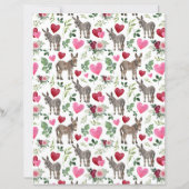 Donkey Valentines Scrapbook Paper (裏面)