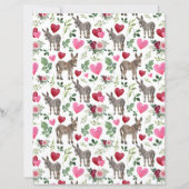 Donkey Valentines Scrapbook Paper (正面)