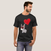 Donkey With Heart Balloon Valentines Day Love Boys Tシャツ (正面フル)