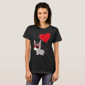 Donkey With Heart Balloon Valentines Day Love Boys Tシャツ (正面フル)