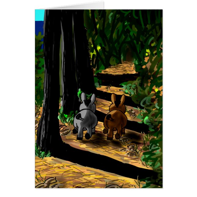 donkeys歩くのシャドウ (正面)