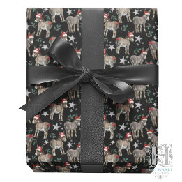 Donkeys Christmas Gift Wrapping Paper - Black ラッピングペーパー