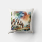 Donkeys in Harmony ABREF108 - Watercolor クッション (裏面)