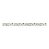 Donkeys & Red Roses Satin Ribbon in White サテンリボン (正面)