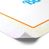 DONNAレトロフォント絞り染めプールパーティー誕生日 ポスター (角)