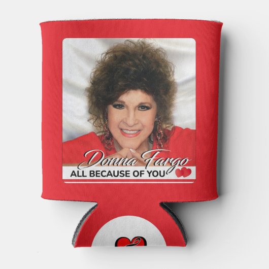 DONNA FARGOクーラーボックス、2つのサイズ、赤 缶クーラー (正面)