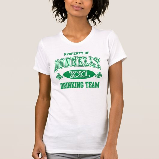 Donnellyのアイルランドの飲むチーム Tシャツ (正面)