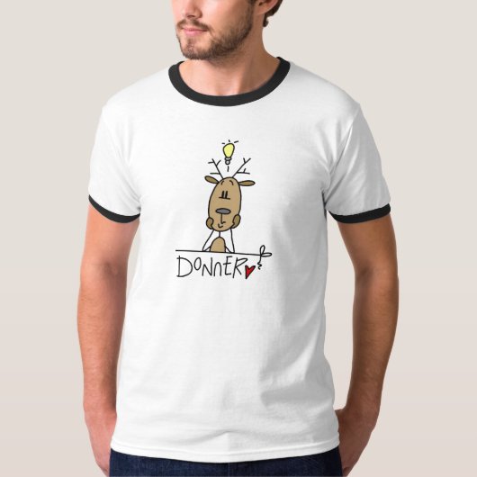DonnerのトナカイのTシャツおよびギフト Tシャツ (正面)