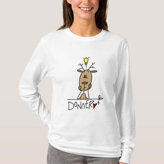 DonnerのトナカイのTシャツおよびギフト Tシャツ (正面)