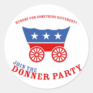 Donnerのパーティーのステッカーを結合して下さい ラウンドシール
