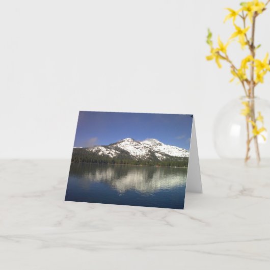 Donner湖Notecard (ブランク) カード (黄色い花)