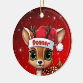 Donner Baby Deer, Fawn, Doe, Reindeer🦌 🎄 セラミックオーナメント (左)