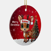 Donner Baby Deer, Fawn, Doe, Reindeer🦌 🎄 セラミックオーナメント (右)