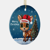 Donner Baby Deer, Fawn, Doe, Reindeer🦌🎄 セラミックオーナメント (右)