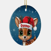 Donner Baby Deer, Fawn, Doe, Reindeer🦌🎄 セラミックオーナメント (右)