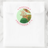 DONNER REINDEERラージラウンドスティッカー ラウンドシール (バッグ)