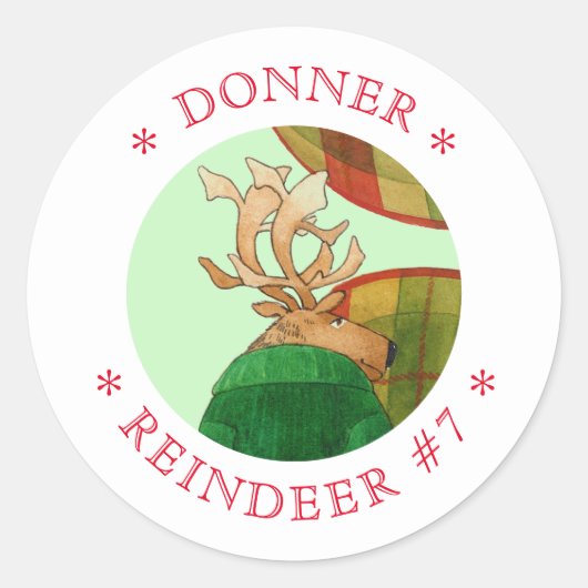 DONNER REINDEER SMALL Roundスタンプ ラウンドシール (正面)
