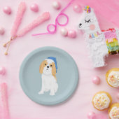 DonnieかわいいBlenheimの無頓着なスパニエル犬の子犬 ペーパープレート (パーティー)