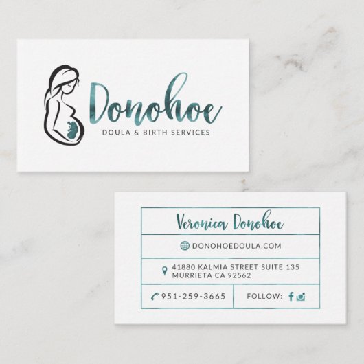 Donohoe 名刺 (正面/裏面)