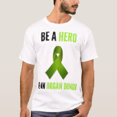 Donor Awareness Pride Support Hero Unisex  Tシャツ (正面)