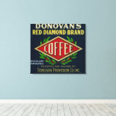 Donovan's Coffee Labelバーミンガム， AL キャンバスプリント (インサイチュ (ウッドフロア))