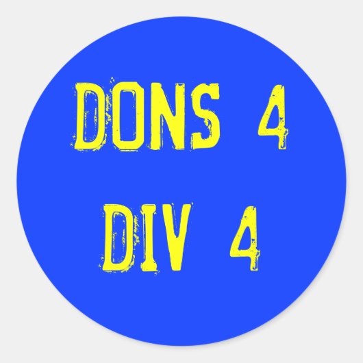 DONS4DIV4 ラウンドシール (正面)