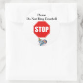 Don'tリングや輪Doorbellステッカー ラウンドシール (バッグ)
